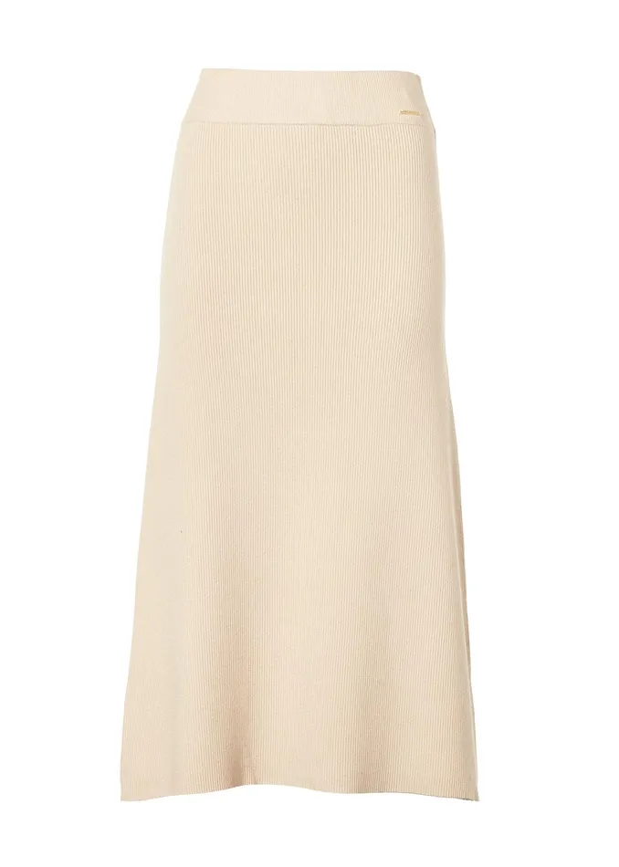 Holland Cooper Leyla Knitted Skirt Oatmeal Women Skirts Holland Cooper Leyla Knitted Skirt Oatmeal Women Skirts