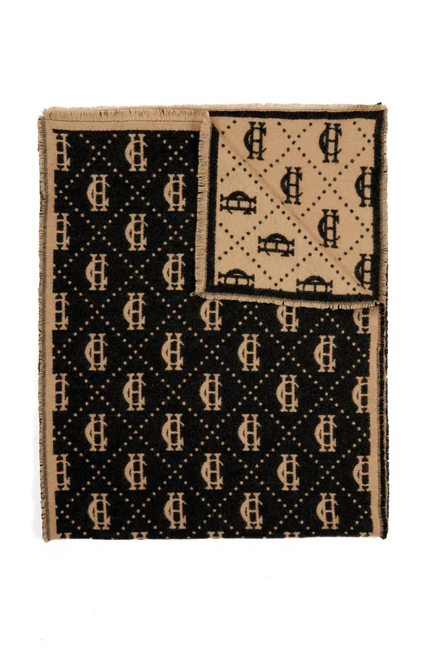 Holland Cooper Lightweight Monogram Scarf Tan Black Men Scarves Holland Cooper Lightweight Monogram Scarf Tan Black Men Scarves