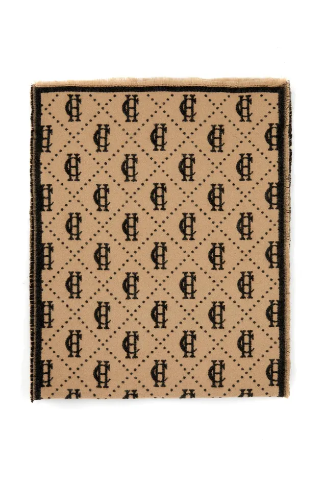 Holland Cooper Lightweight Monogram Scarf Tan Black Men Scarves Holland Cooper Lightweight Monogram Scarf Tan Black Men Scarves