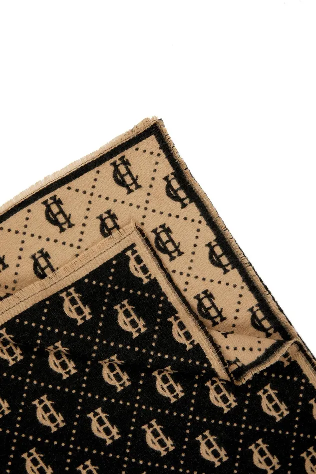 Holland Cooper Lightweight Monogram Scarf Tan Black Men Scarves Holland Cooper Lightweight Monogram Scarf Tan Black Men Scarves