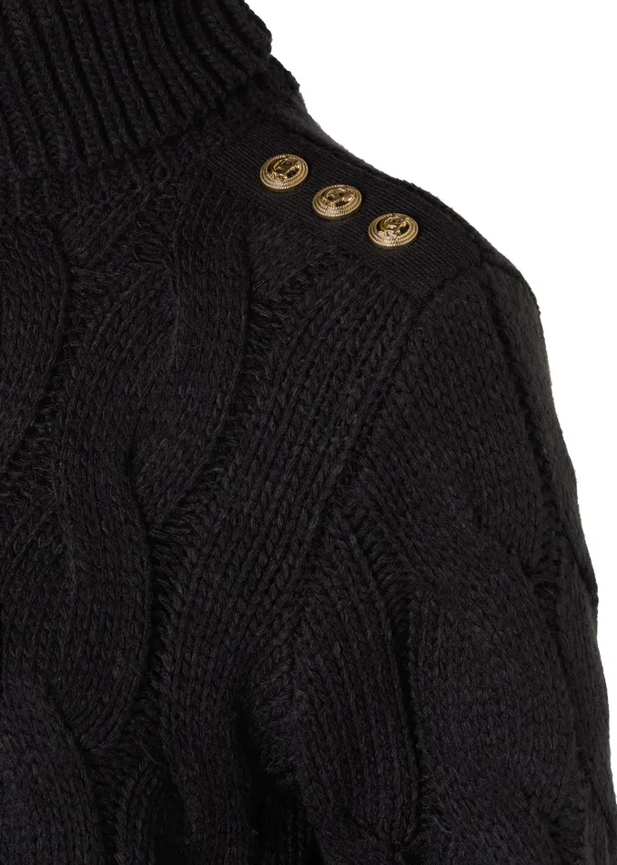 Holland Cooper Lucia Roll Neck Knit Black Women Knitwear