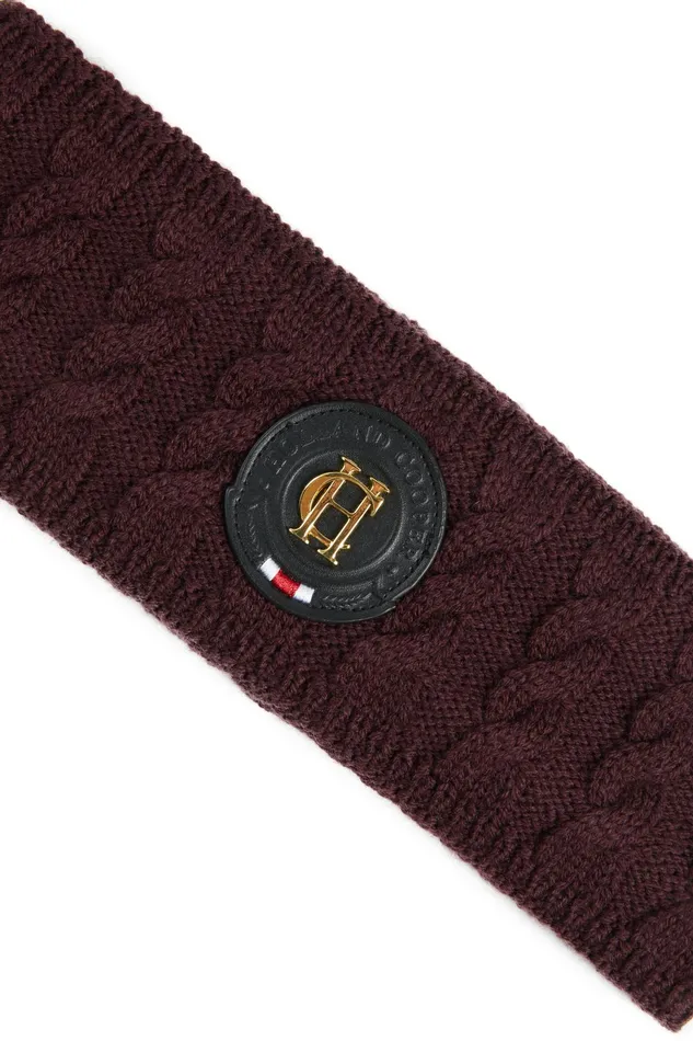 Holland Cooper Luxe Cable Knit Headband Mulberry Women Hats and Headbands Holland Cooper Luxe Cable Knit Headband Mulberry Women Hats and Headbands