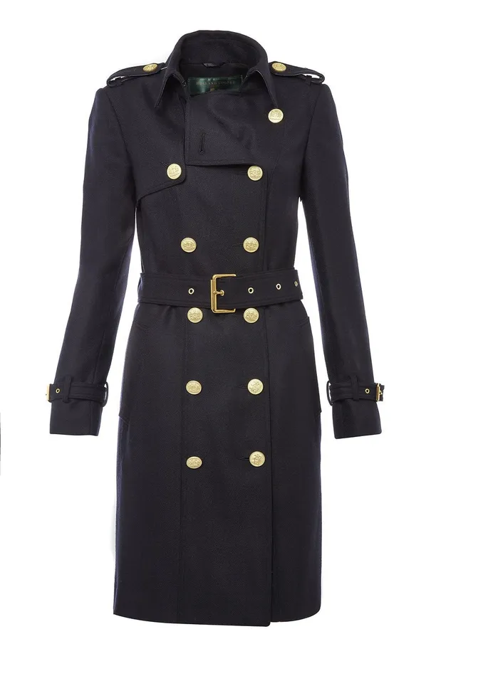 Holland Cooper Marlborough Trench Coat Soft Navy Women Tailoring