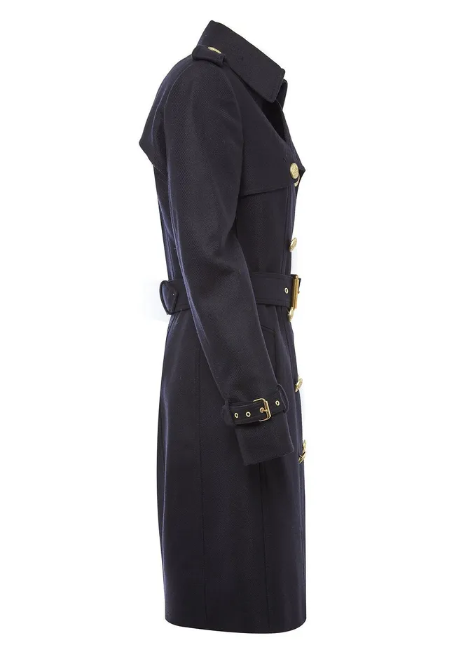 Holland Cooper Marlborough Trench Coat Soft Navy Women Tailoring