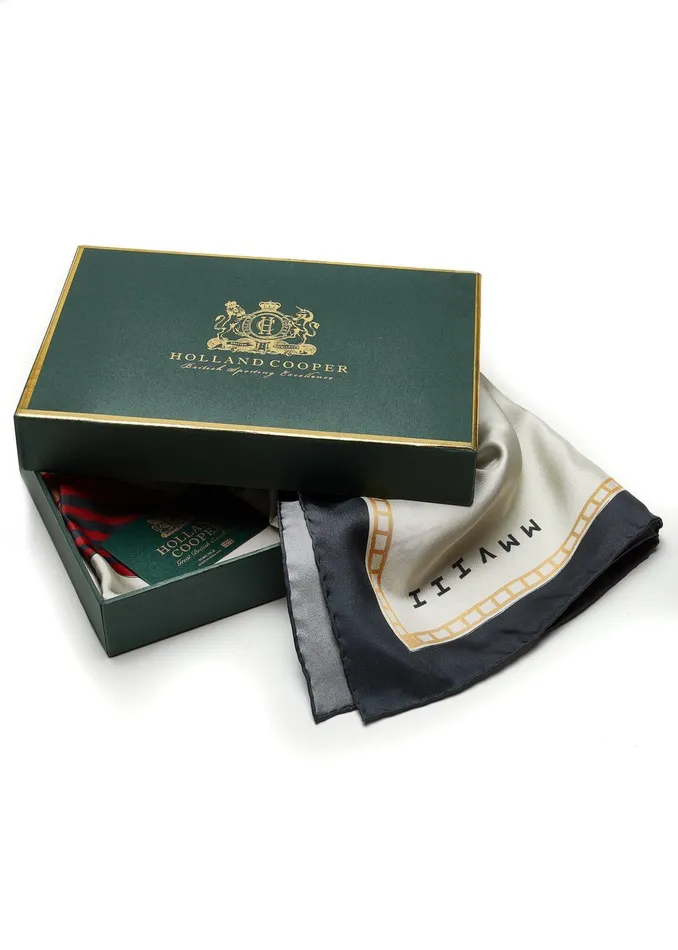 Holland Cooper Nine Horse Silk Scarf Nine Horse Women Scarves