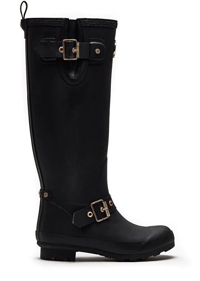 Holland Cooper Sherpa Lined Regency Wellington Matte Black Women Wellington Boots Holland Cooper Sherpa Lined Regency Wellington Matte Black Women Wellington Boots