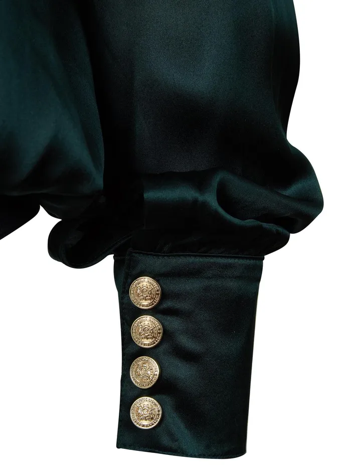 Holland Cooper Silk Bodysuit Emerald Women Bodysuits Holland Cooper Silk Bodysuit Emerald Women Bodysuits