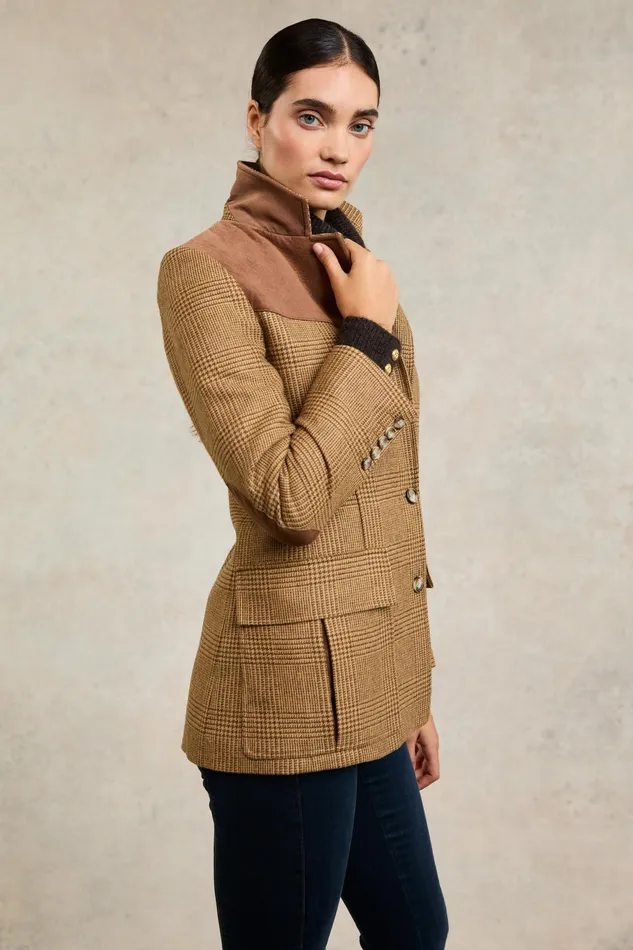 Holland Cooper Single Breasted Field Blazer Tawny Women Tailoring
