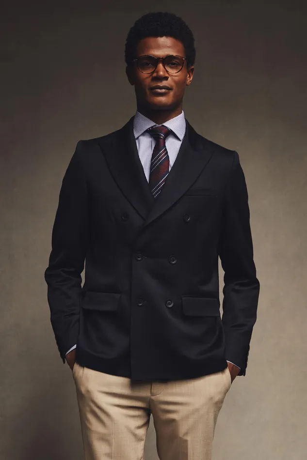 Holland Cooper The Double Breasted Blazer Black Barathea Women Tailoring