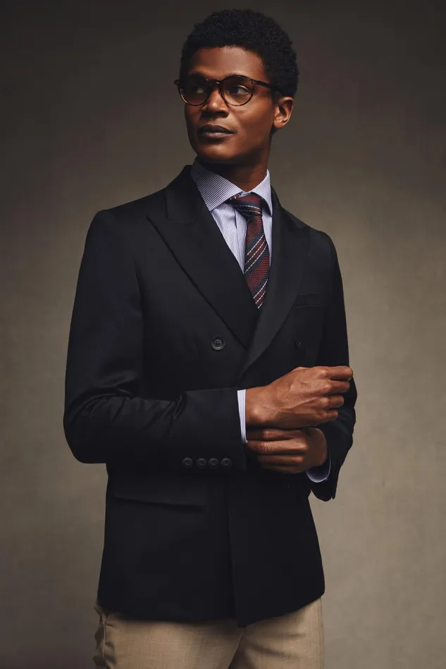 Holland Cooper The Double Breasted Blazer Black Barathea Women Tailoring