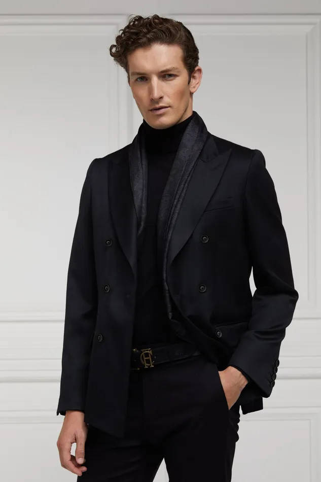 Holland Cooper The Double Breasted Blazer Black Barathea Women Tailoring