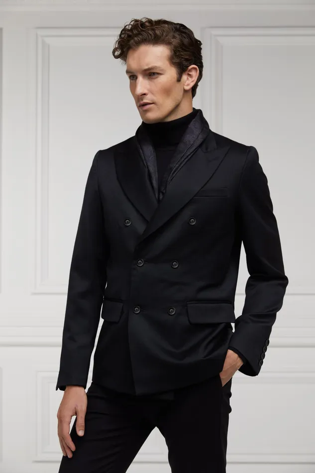 Holland Cooper The Double Breasted Blazer Black Barathea Women Tailoring