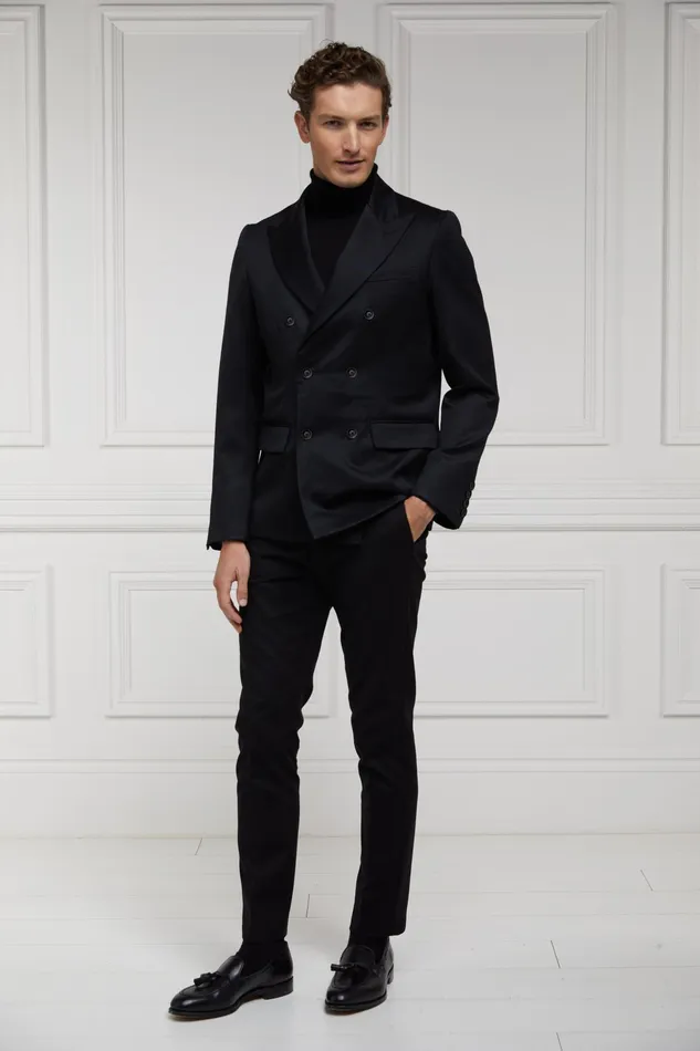 Holland Cooper The Double Breasted Blazer Black Barathea Women Tailoring