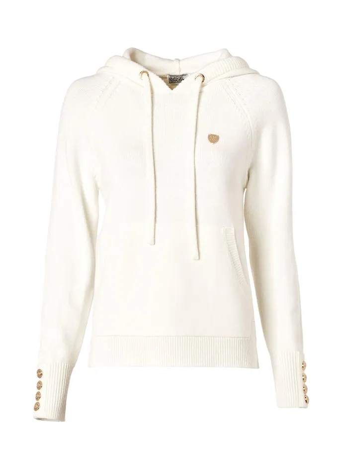 Holland Cooper Verbier Knitted Hoodie Natural Women Hoodies