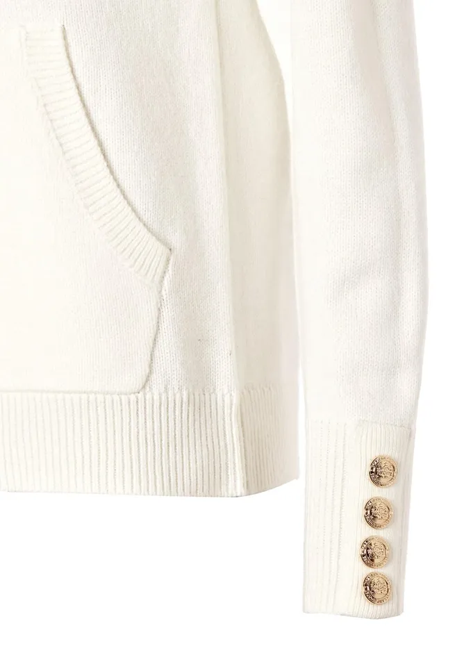 Holland Cooper Verbier Knitted Hoodie Natural Women Hoodies