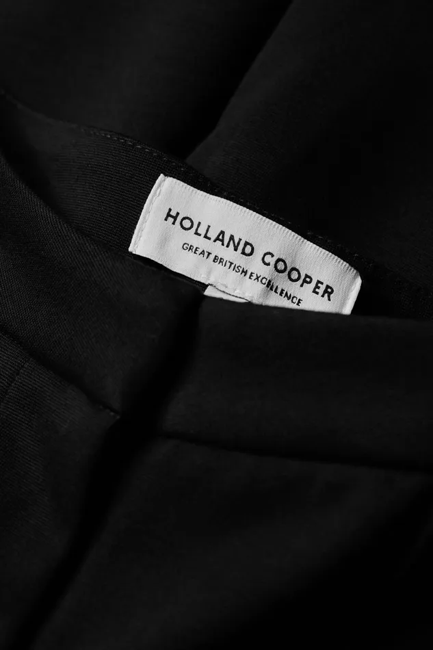 Holland Cooper Wide Leg Pant Black Black Women Trousers