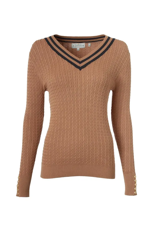 Holland Cooper Zoe Knit Dark Camel Marl Women Knitwear
