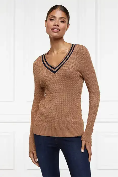 Holland Cooper Zoe Knit Dark Camel Marl Women Knitwear