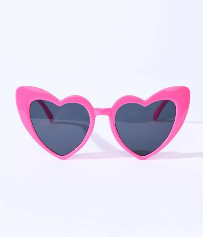 Hot Pink Heart Sunglasses Accessories Unique Vintage Sunglasses