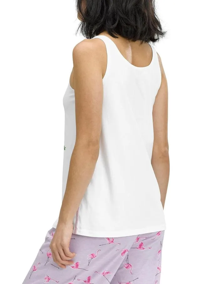 Hue Closer To Summer PJ Tank Top White Women Tops