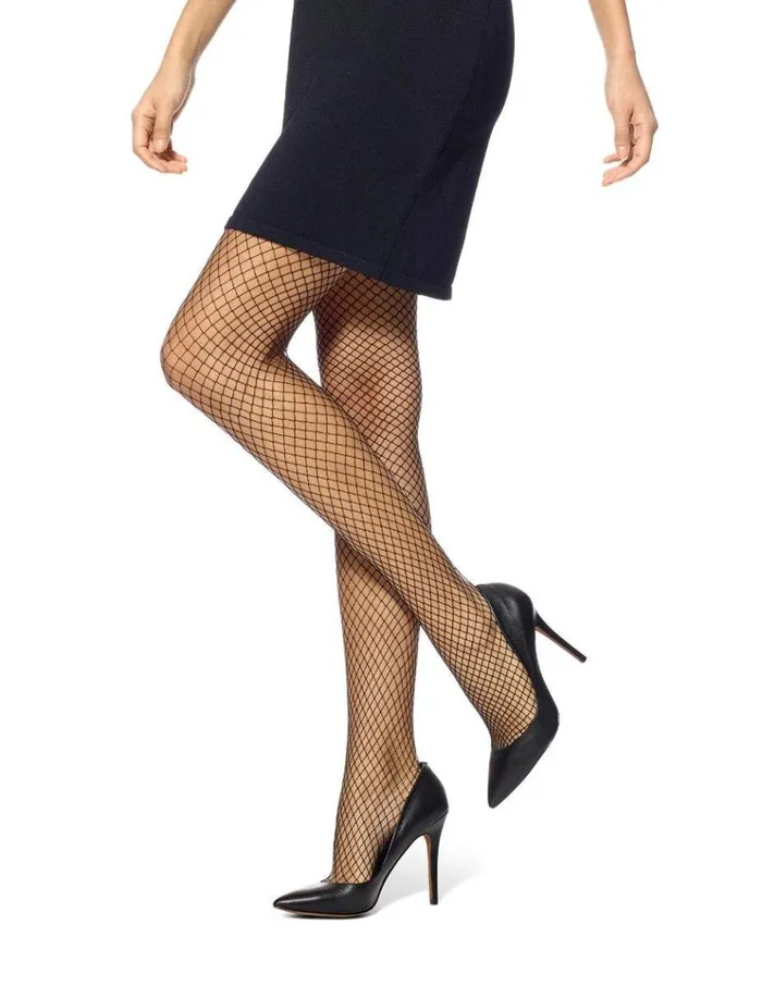 Hue Petite Fishnet Tights Black Women Fashion