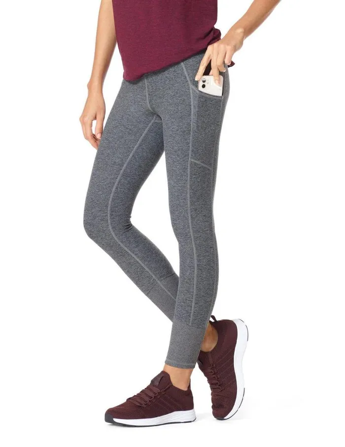 Hue Wide Waistband Hold It Leggings Black Women Knit