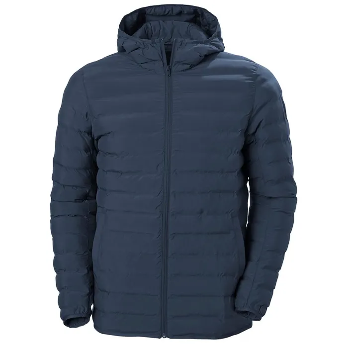 Insulated Jackets Men Helly Hansen MONO MATERIAL HOODED COAT 597 Navy