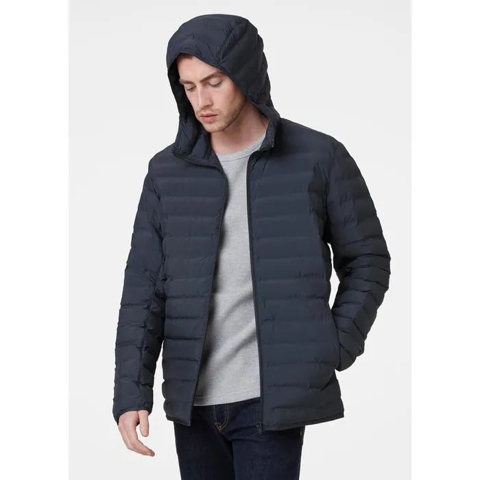 Insulated Jackets Men Helly Hansen MONO MATERIAL HOODED COAT 597 Navy