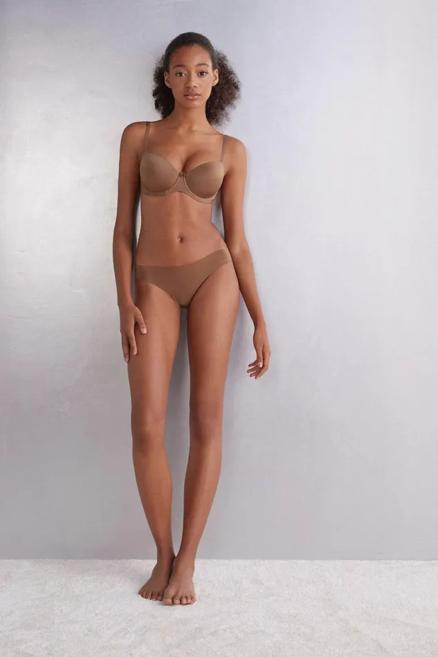 Intimissimi Balconette Women Sofia Natural Lift Balconette Bra In Ultralight Microfiber Natural 502i 8211 Caramel