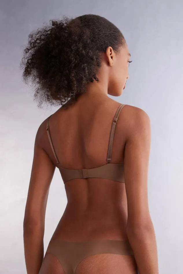 Intimissimi Balconette Women Sofia Natural Lift Balconette Bra In Ultralight Microfiber Natural 502i 8211 Caramel