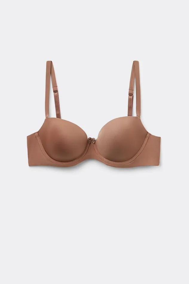 Intimissimi Balconette Women Sofia Natural Lift Balconette Bra In Ultralight Microfiber Natural 502i 8211 Caramel
