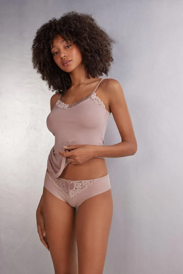Intimissimi Bikini Panties Women Pretty Flowers Seamless Cotton Panties 011i 8211 Elegant Pink