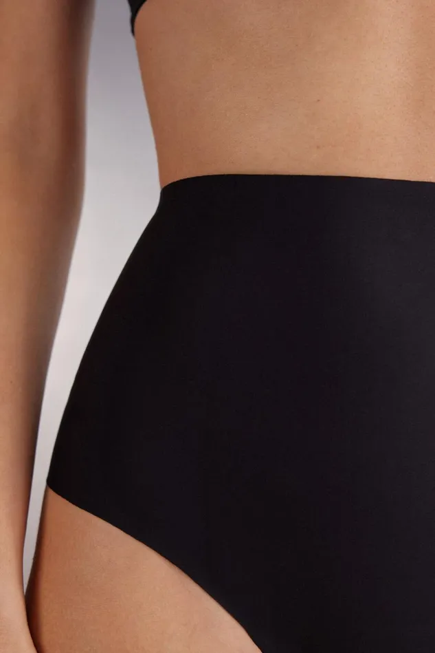 Intimissimi Bikini Panties Women RawCut Microfiber Briefs Black 019 8211 Black