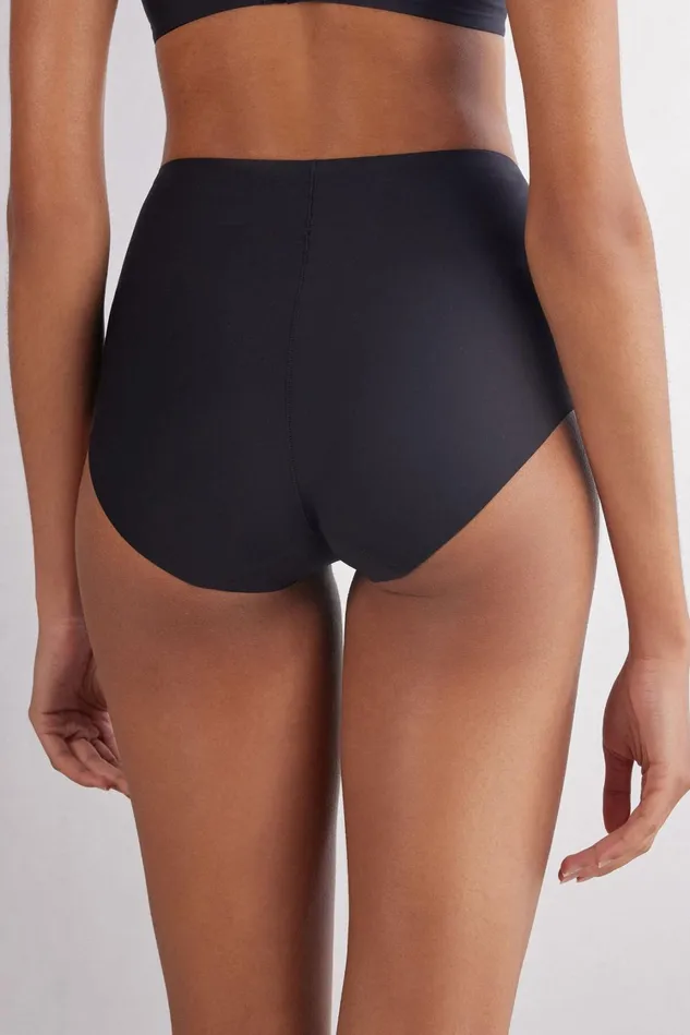 Intimissimi Bikini Panties Women RawCut Microfiber Briefs Black 019 8211 Black