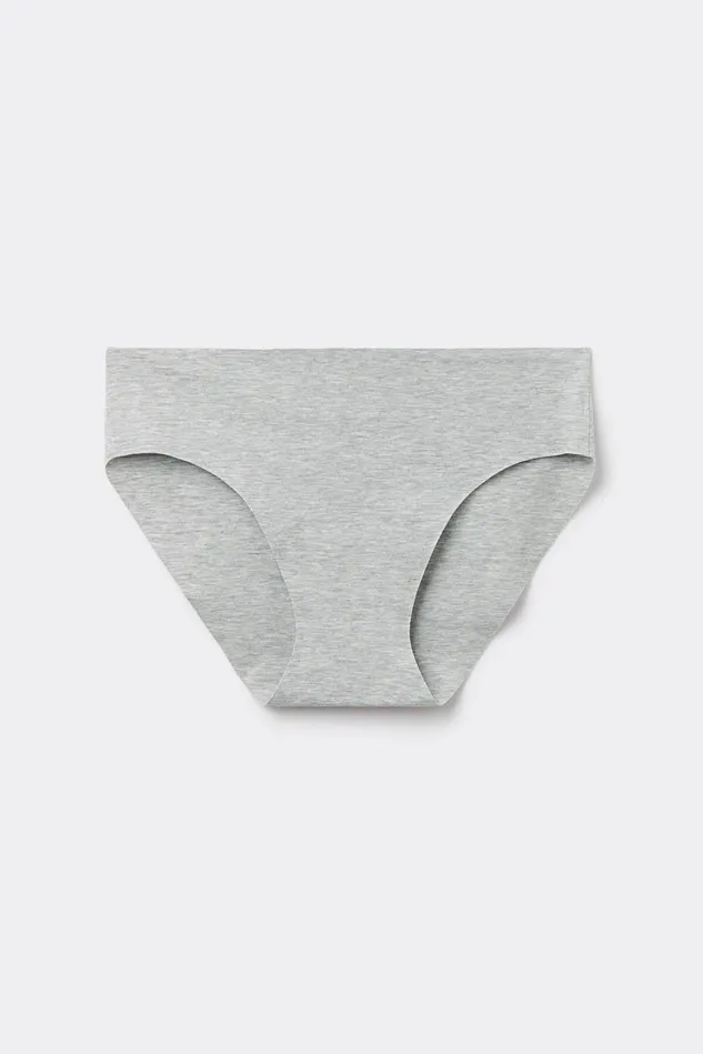 Intimissimi Bikini Panties Women Seamless Cotton Panties Grey 031 8211 Light Heathered Grey