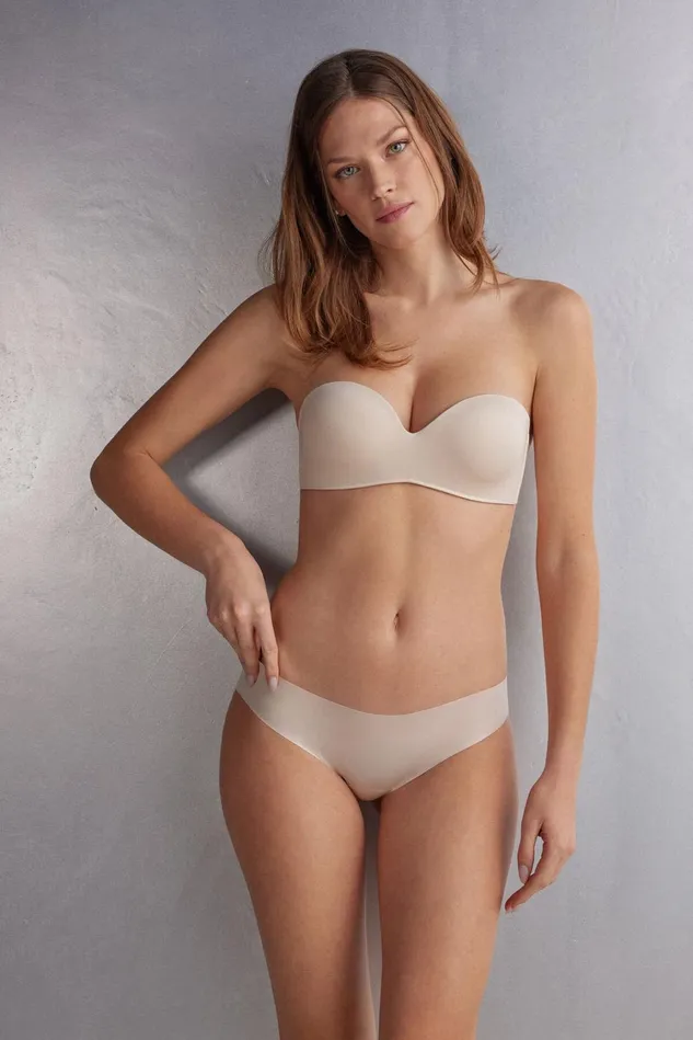 Intimissimi Bikini Panties Women Seamless Microfiber Panties Natural 2280 8211 Avorio Crema