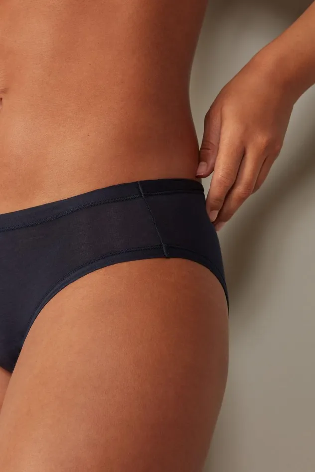 Intimissimi Bikini Panties Women Ultralight Cotton Panties Blue 1467 8211 Intense Blue