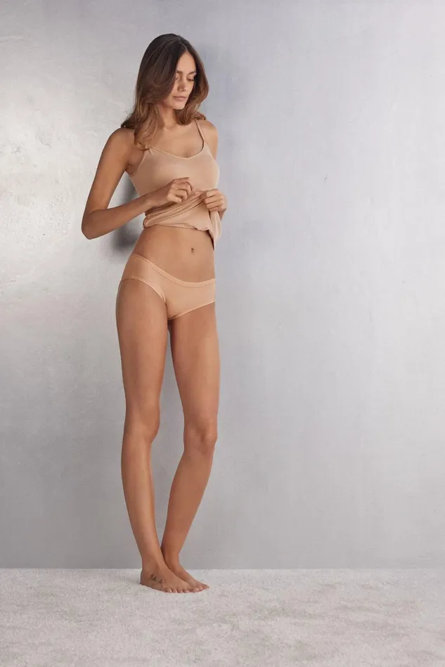 Intimissimi Bikini Panties Women Ultralight Cotton Panties Natural 044 8211 Honey Soft Beige