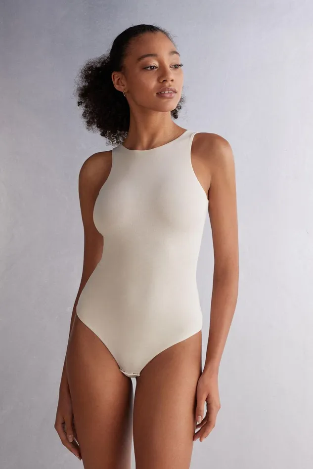 Intimissimi Bodysuits Women Fresh Bamboo Tank Bodysuit Ivory 612i 8211 Vanilla Ivory