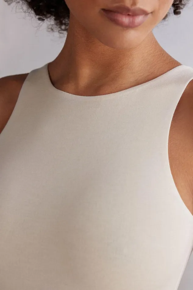 Intimissimi Bodysuits Women Fresh Bamboo Tank Bodysuit Ivory 612i 8211 Vanilla Ivory