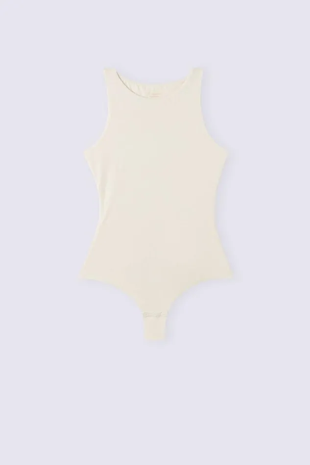 Intimissimi Bodysuits Women Fresh Bamboo Tank Bodysuit Ivory 612i 8211 Vanilla Ivory