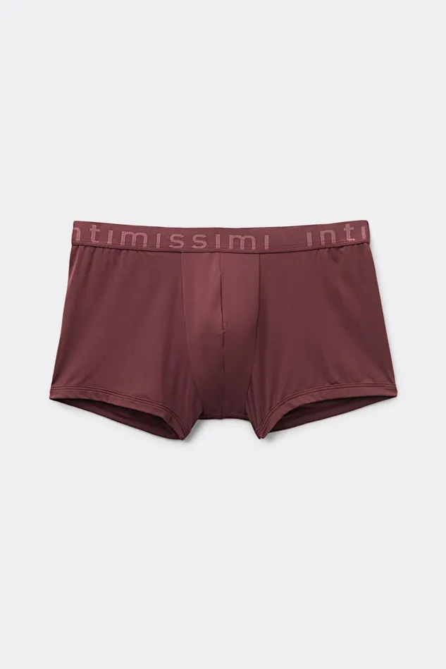 Intimissimi Boxers Men Microfiber Logo Boxer Shorts Burgundy 698j 8211 Red Stone