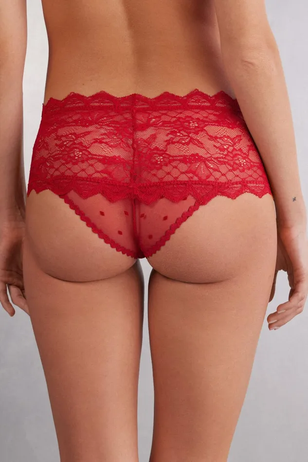 Intimissimi Boyshorts and Hipsters Women Winter Of Love High Waist Hipster Brazilian Red 9888 8211 Candy Apple Red