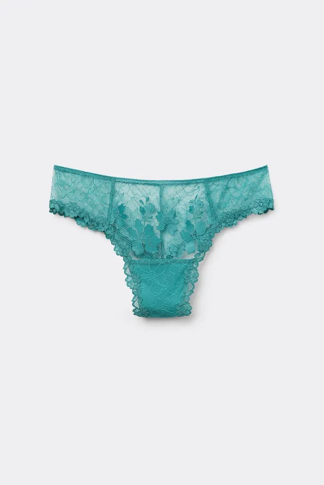 Intimissimi Brazilian Cut Women In Full Bloom Brazilian Blue 654j 8211 Lagoon Blue