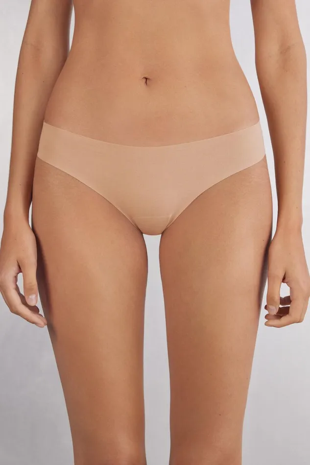 Intimissimi Brazilian Cut Women Seamless Cotton Brazilian Natural 044 8211 Honey Soft Beige