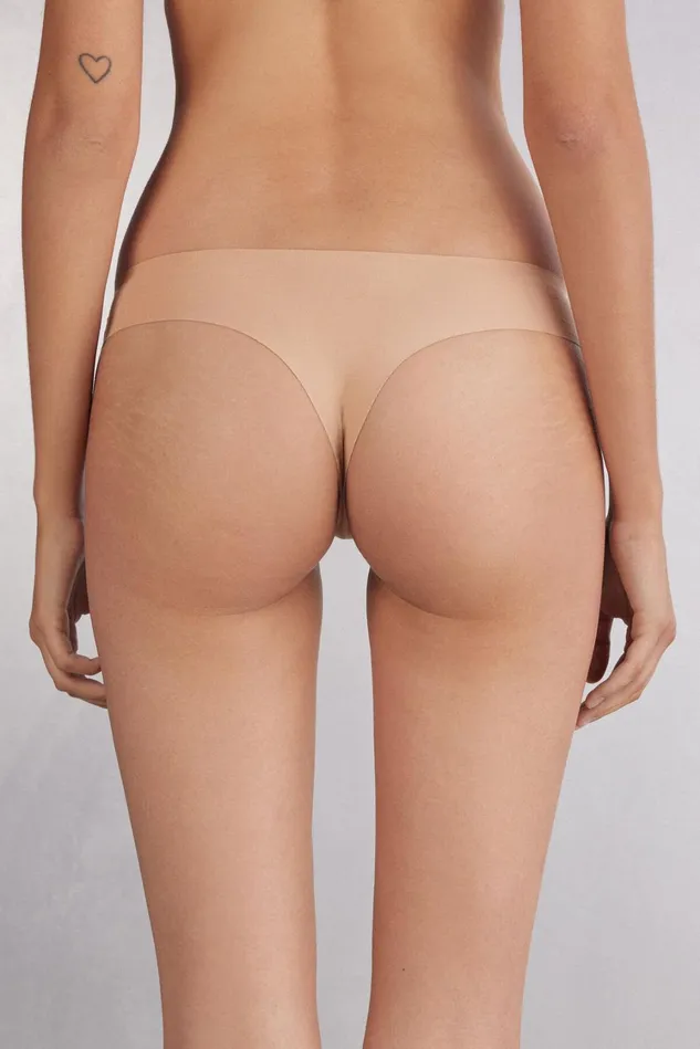 Intimissimi Brazilian Cut Women Seamless Cotton Brazilian Natural 044 8211 Honey Soft Beige