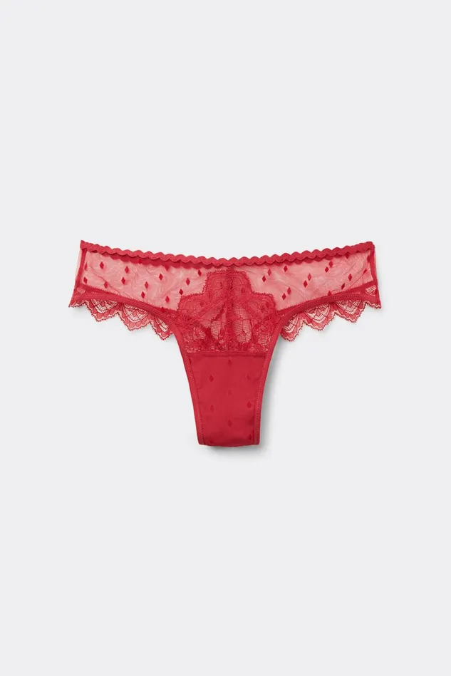 Intimissimi Brazilian Cut Women Winter Of Love Brazilian Red 9888 8211 Candy Apple Red