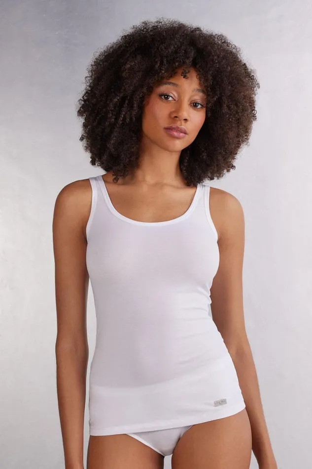 Intimissimi Camisoles Tank Tops Women Cotton Tank Top White 001 8211 White