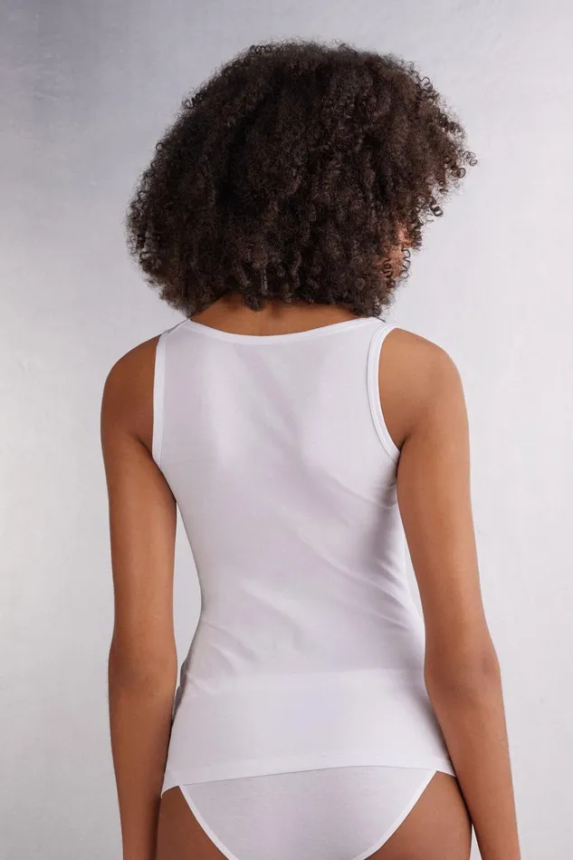 Intimissimi Camisoles Tank Tops Women Cotton Tank Top White 001 8211 White