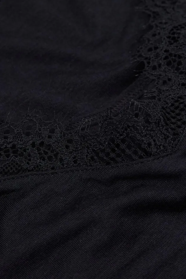 Intimissimi Camisoles Tank Tops Women Modal Ultralight Cashmere Blend Top With Lace Black 019 8211 Black